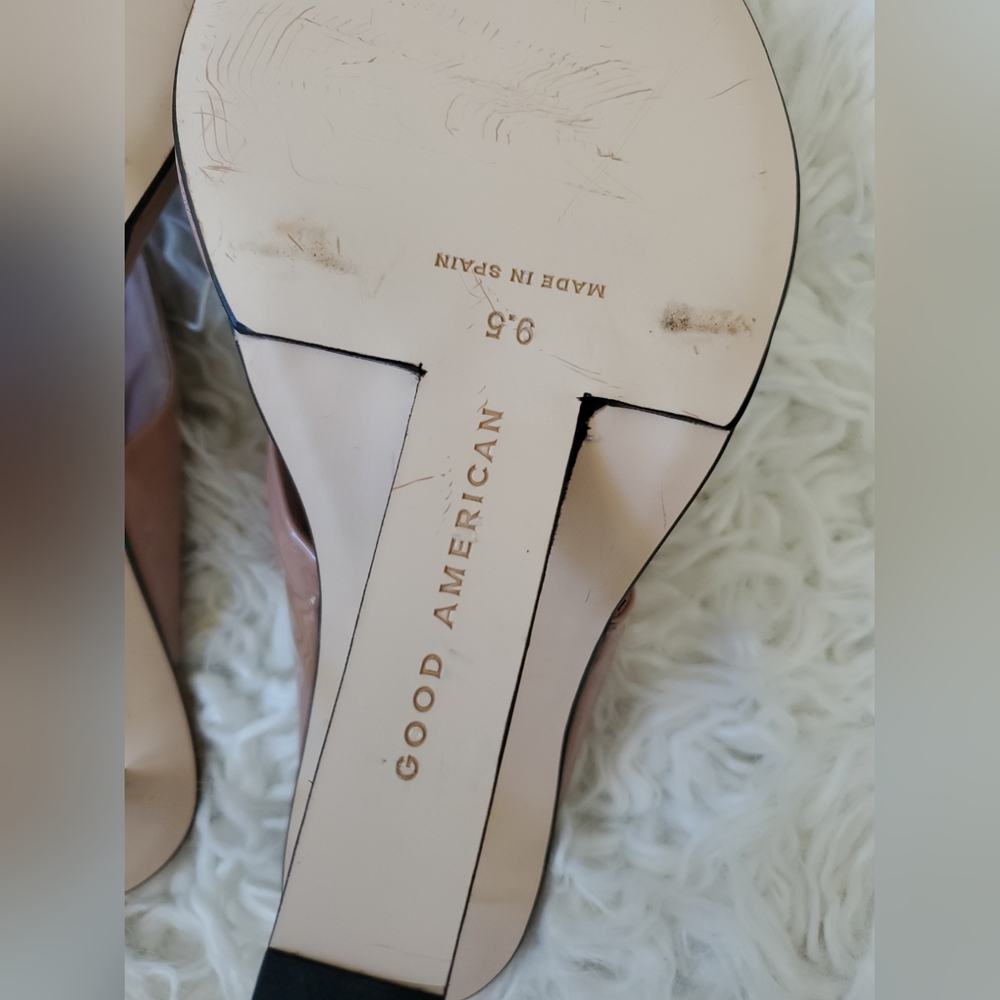 Good American Size 9.5 Dusty Pink Patent Leather Heels NWOB - Picture 7 of 7